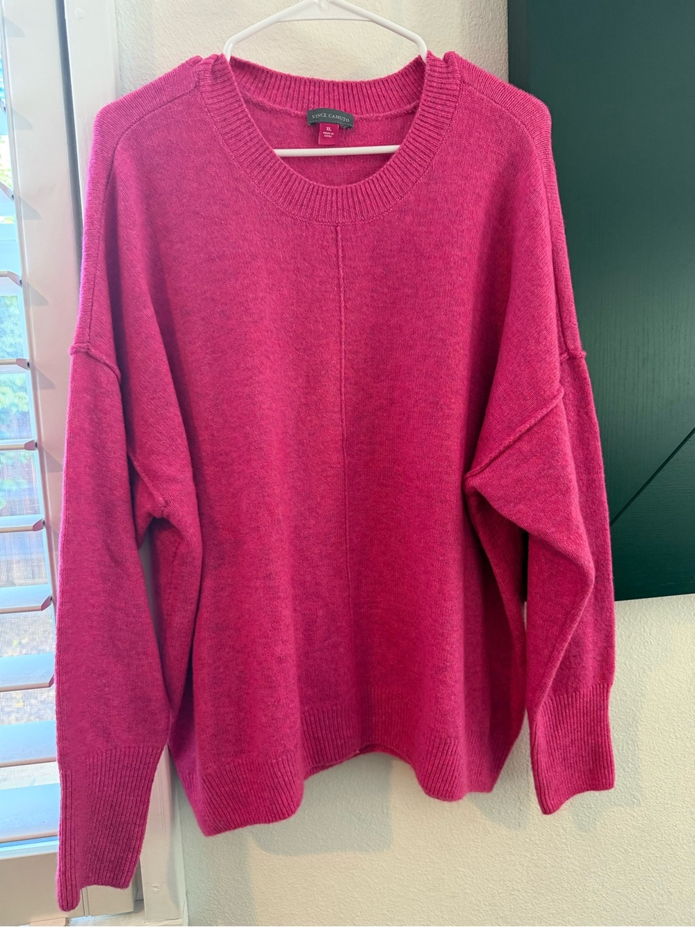 Vince Camuto Vibrant Raspberry Crewneck Sweater